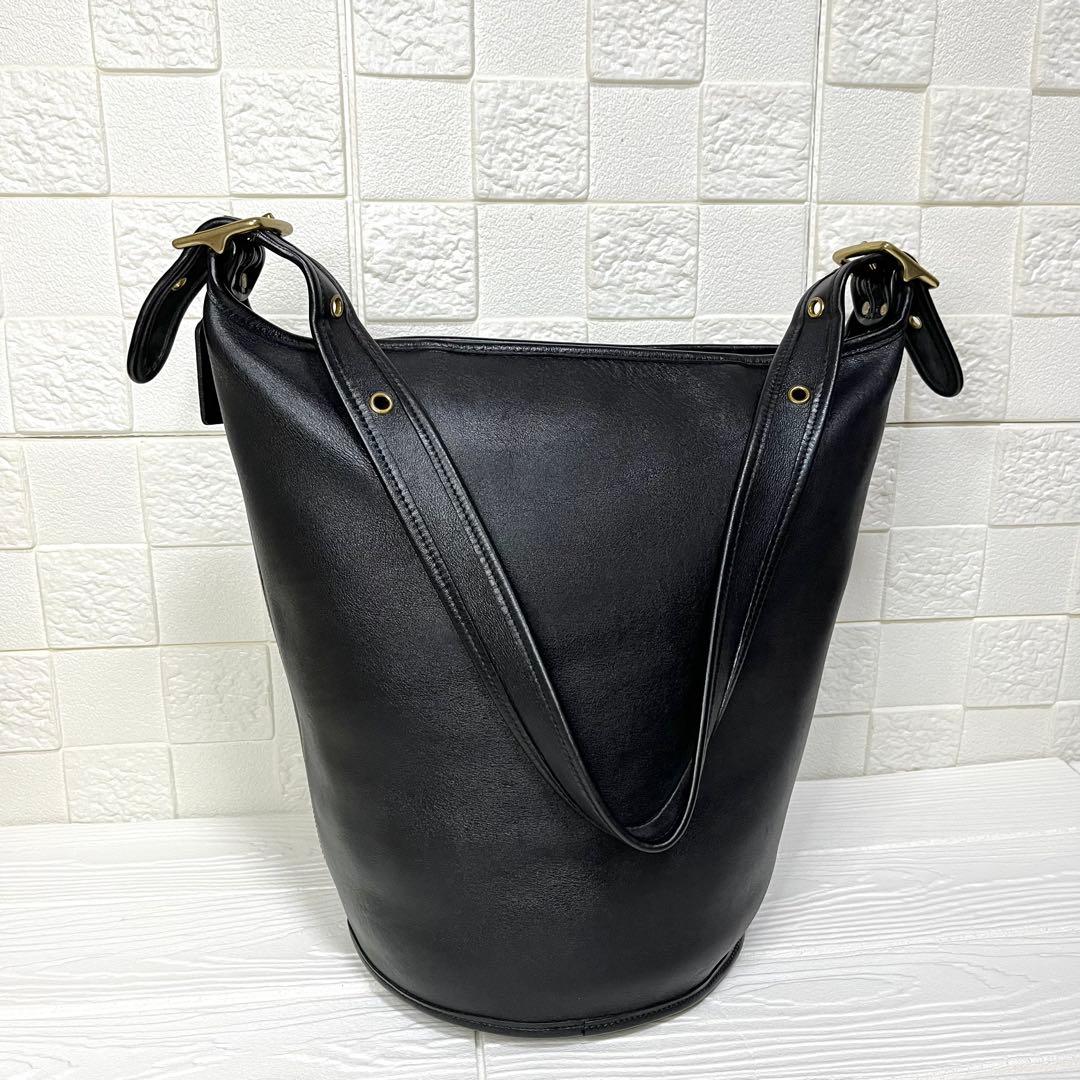 ✨極美品✨☘️オールドコーチ☘️✨ワンショルダー✨グラブタンレザー✨XLサイズ✨黒✨