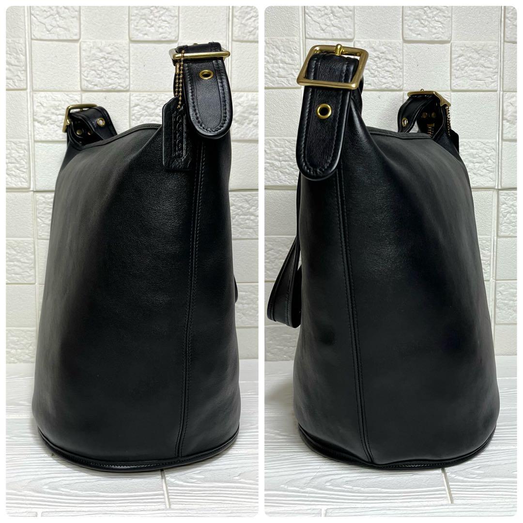 ✨極美品✨☘️オールドコーチ☘️✨ワンショルダー✨グラブタンレザー✨XLサイズ✨黒✨