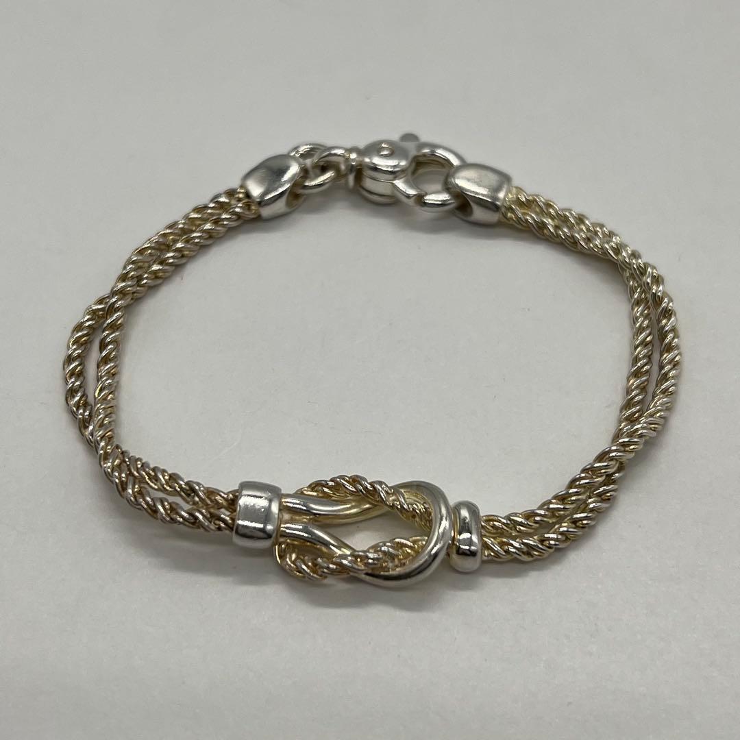 ティファニー TIFFANY ダブルロープセンターノット ブレスレットSV925
