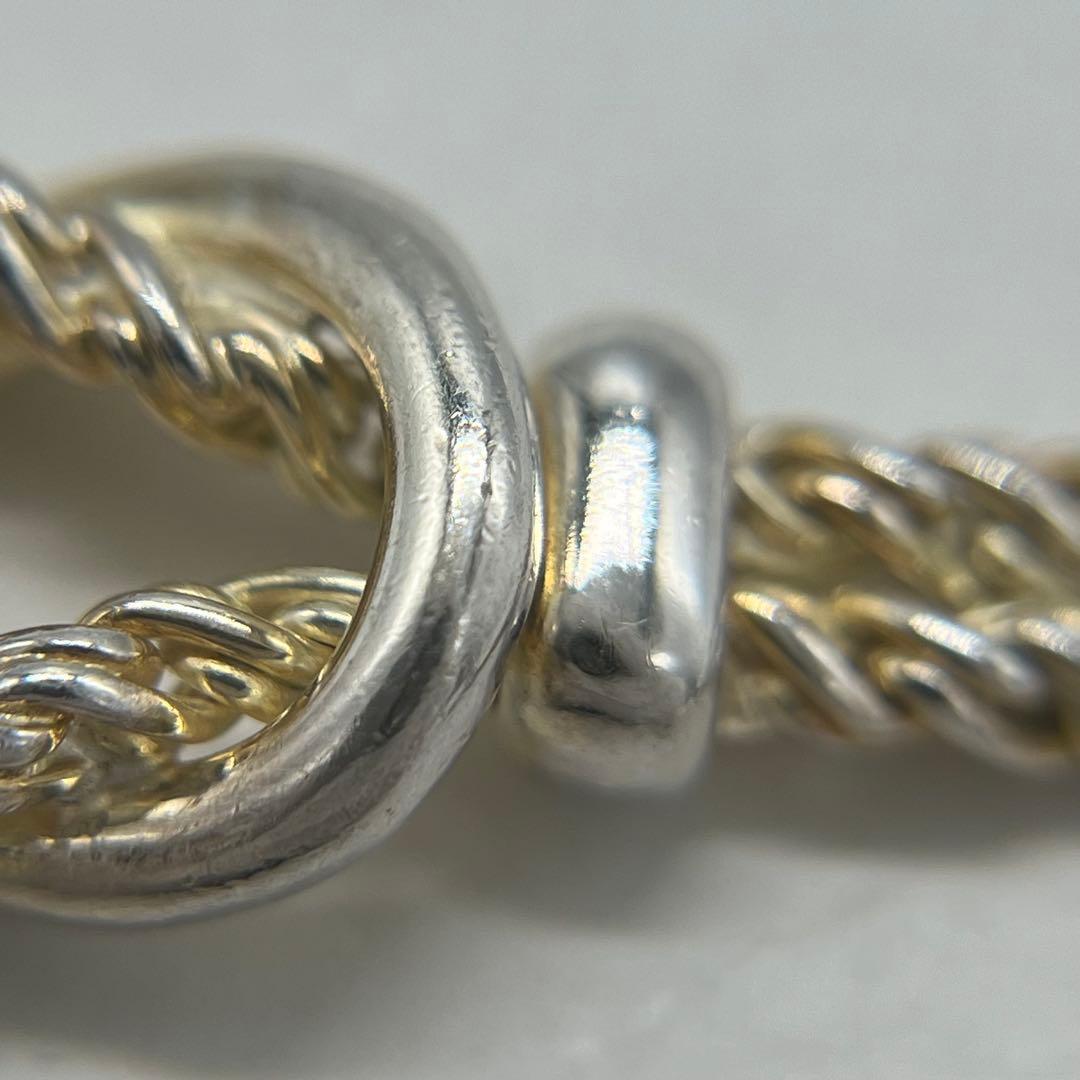 ティファニー TIFFANY ダブルロープセンターノット ブレスレットSV925