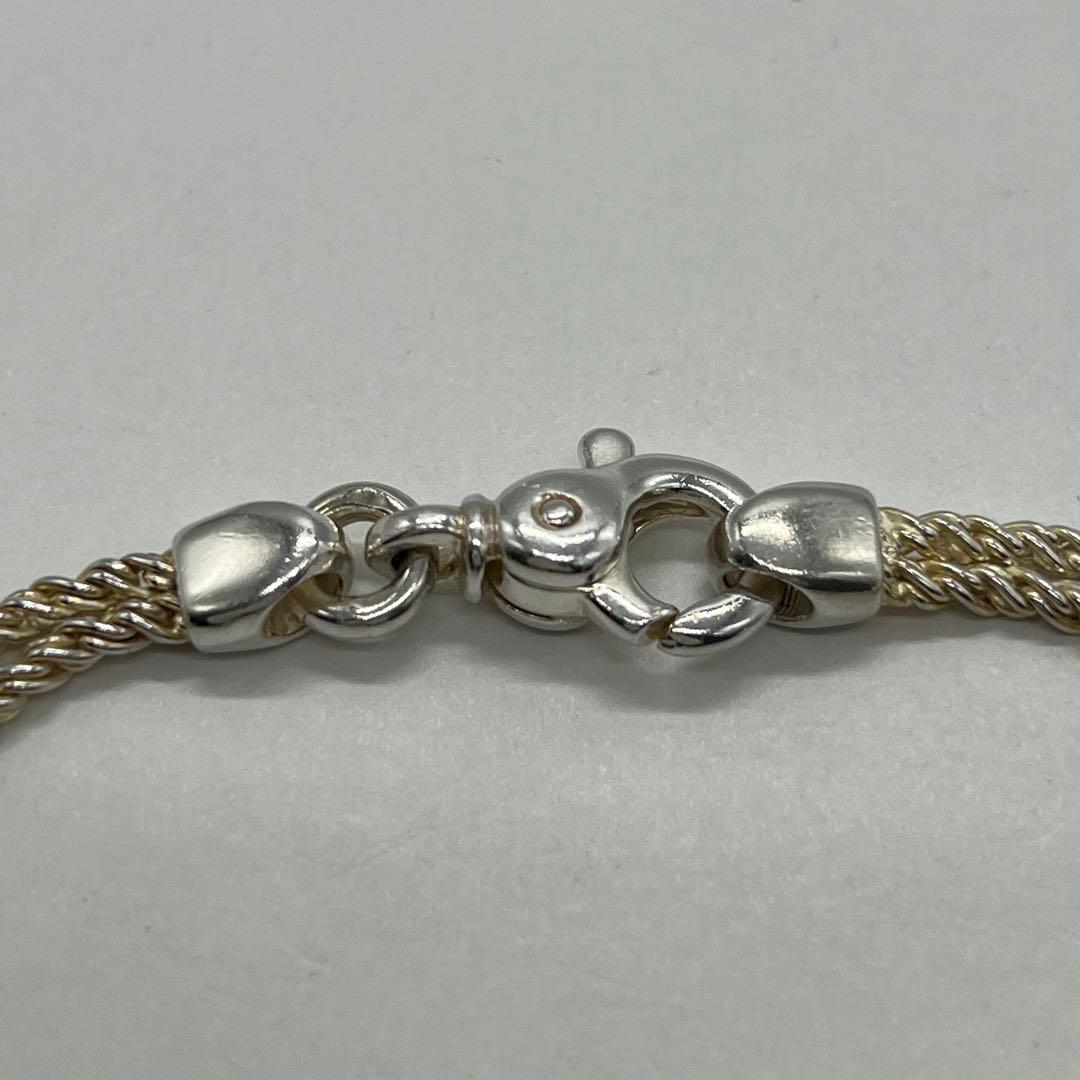 ティファニー TIFFANY ダブルロープセンターノット ブレスレットSV925