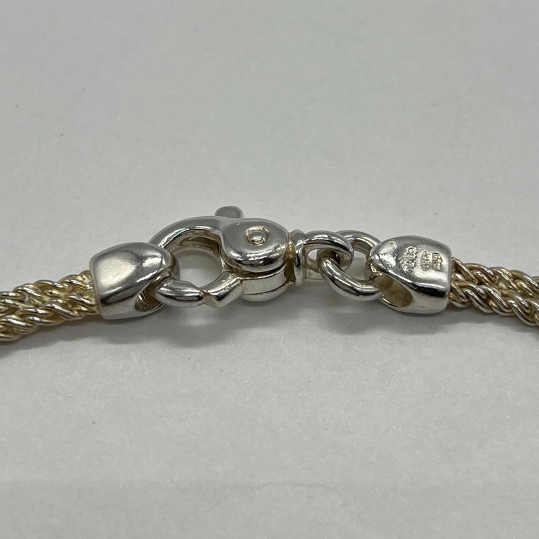 ティファニー TIFFANY ダブルロープセンターノット ブレスレットSV925