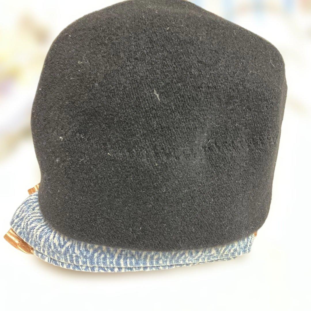 SCHA シャー　黒 ウール　ニット帽・ビーニー