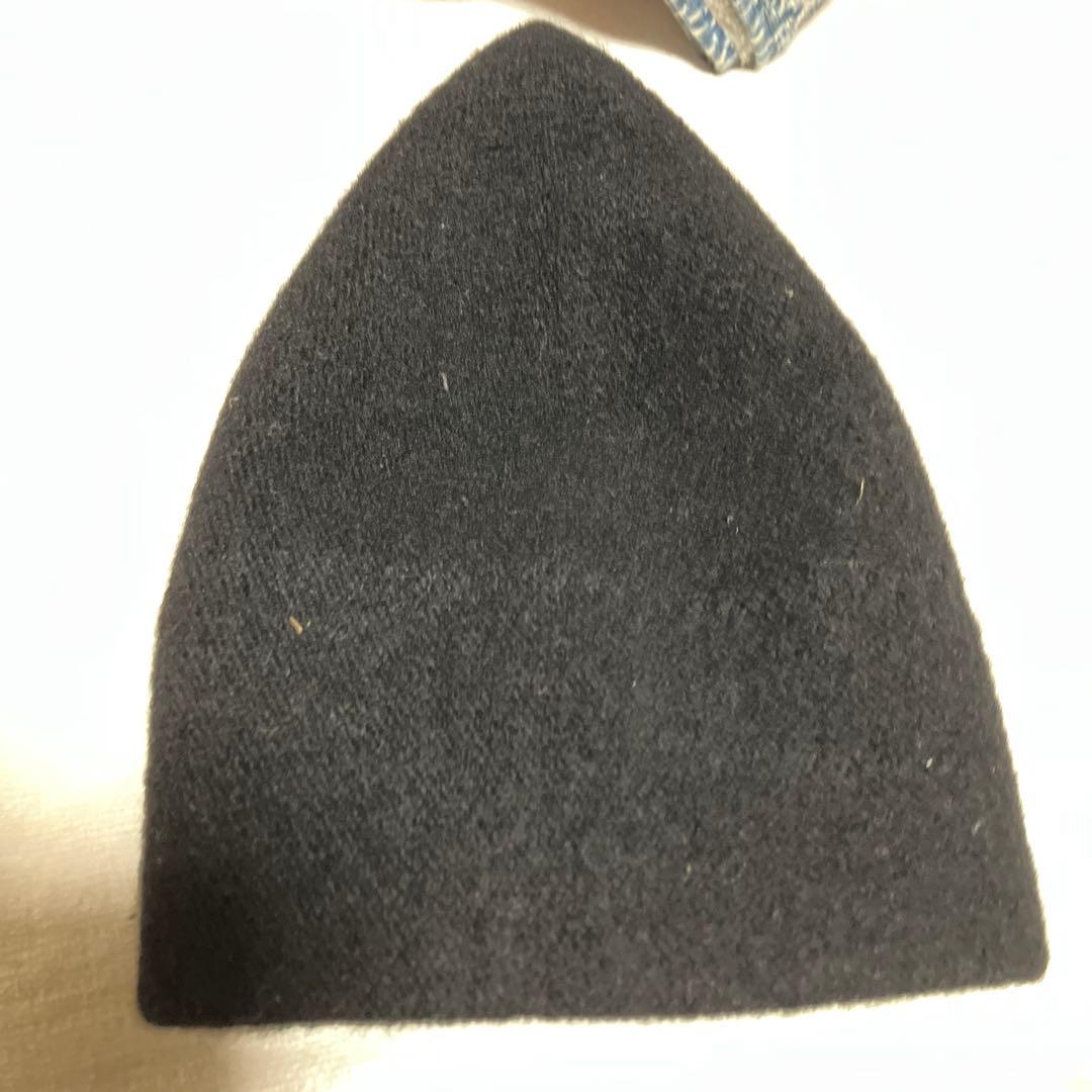 SCHA シャー　黒 ウール　ニット帽・ビーニー
