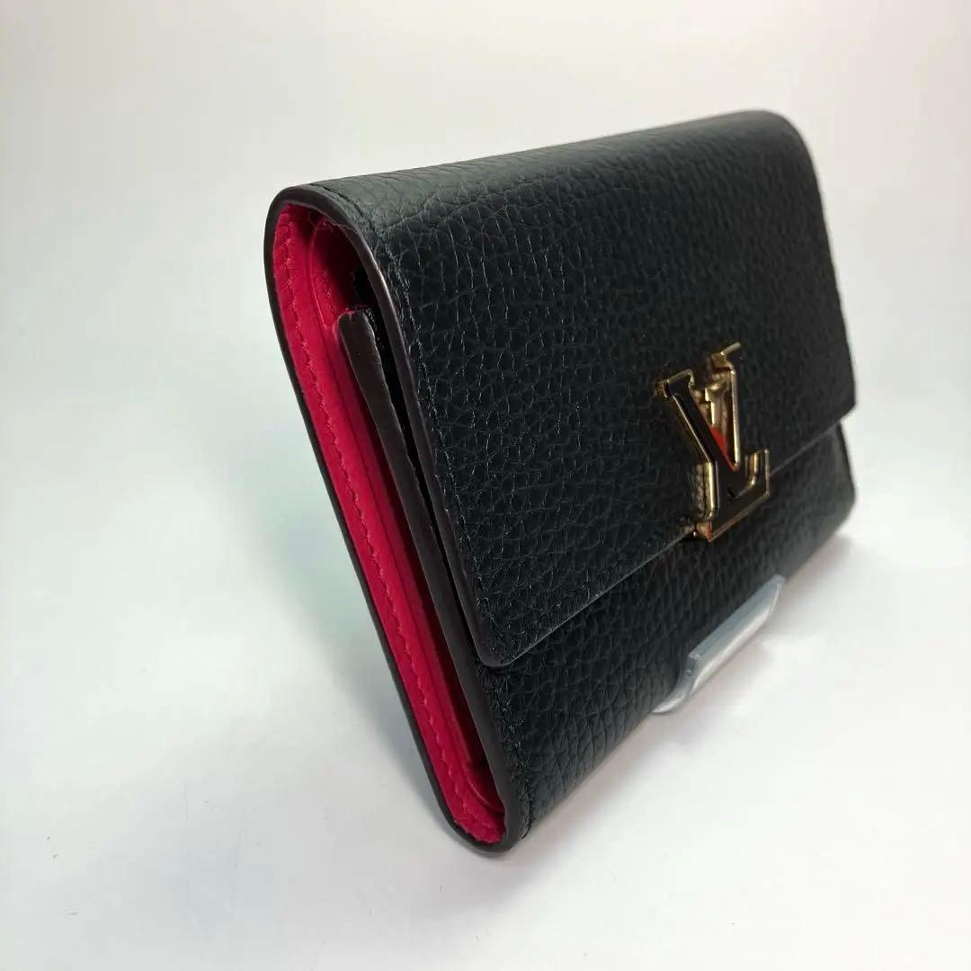 【極美品】ルイヴィトン ポルトフォイユ カプシーヌ コンパクト　マリーヌルージュ