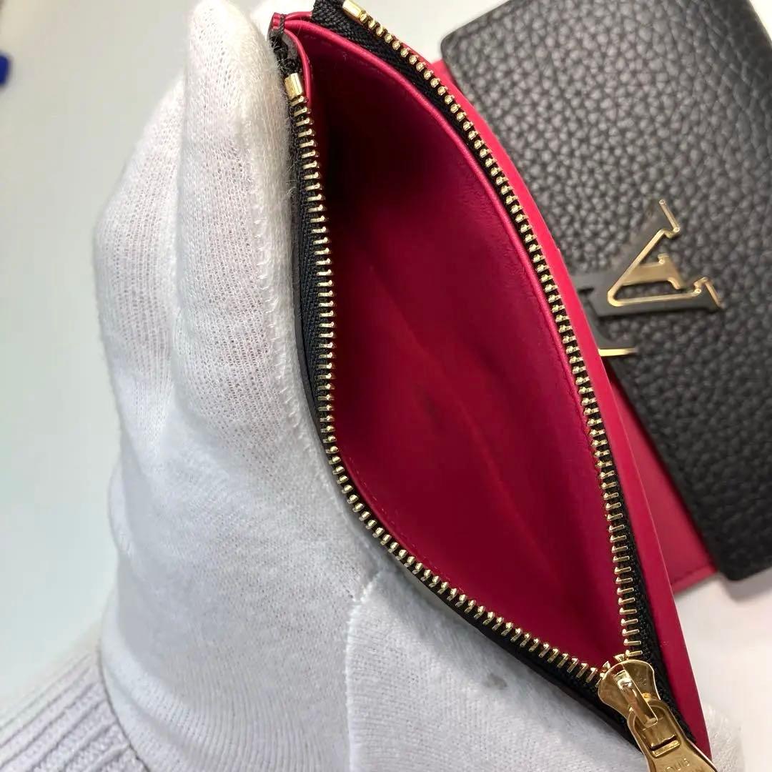 【極美品】ルイヴィトン ポルトフォイユ カプシーヌ コンパクト　マリーヌルージュ