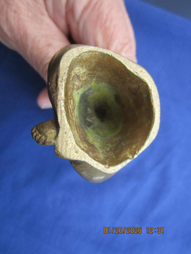 仏像　渡金仏【?】ガネーシャ像　時代物　象の顔の仏　頭部に錆あり　1体