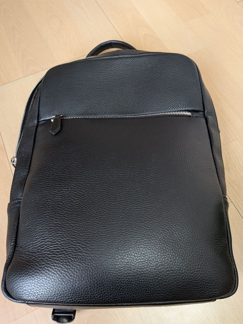 MURA 薄マチ ダブルジッパー シュリンクレザー スマート ビジネス リュック