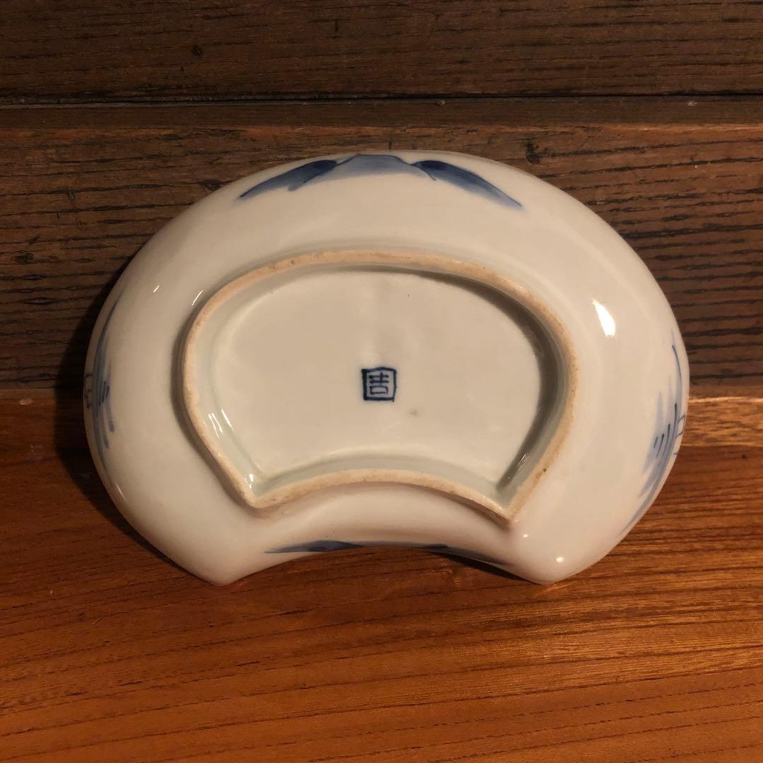 江戸期の平戸焼変形染付皿6客