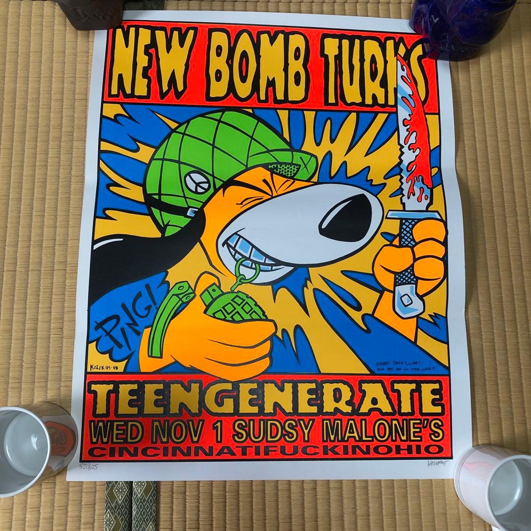 KOZIK コジック　NEW BOMB TURKS シルクスクリーンポスター