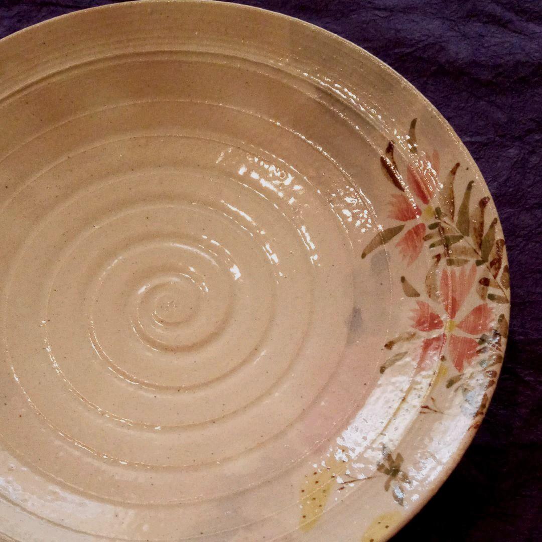 京焼　手描草花紋八寸皿