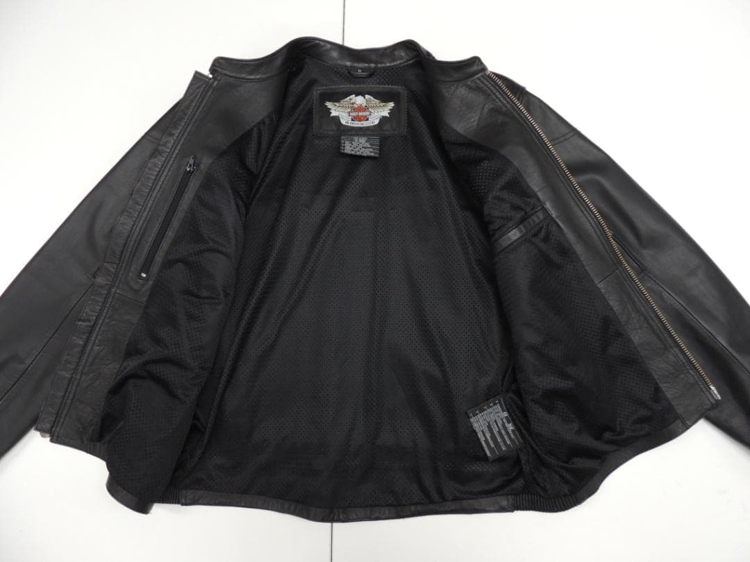 希少XLサイズ ハーレーダビットソン レザー シングル ライダース ジャケット