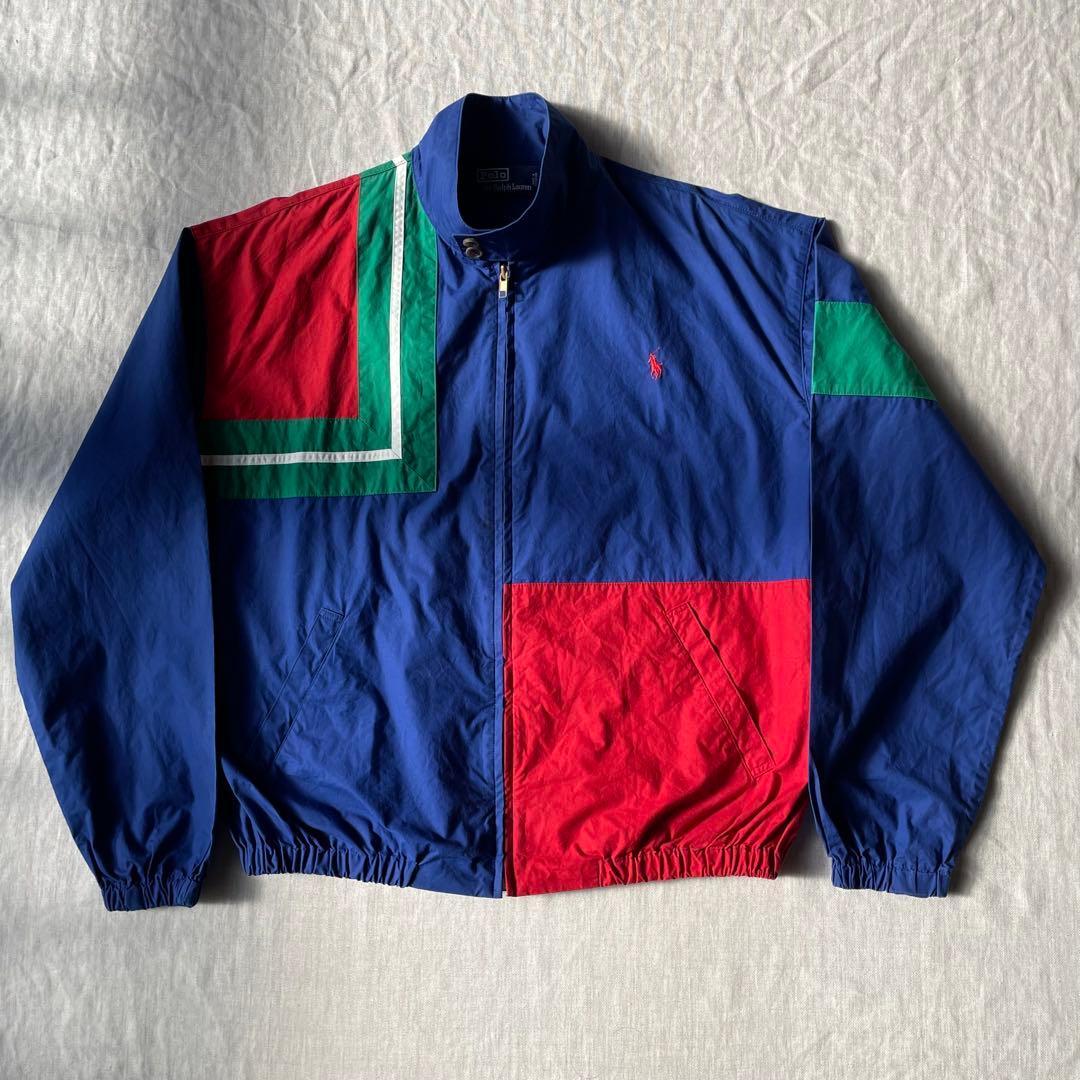 90’s RALPH LAUREN 希少 カラーブロック スウィングトップ M