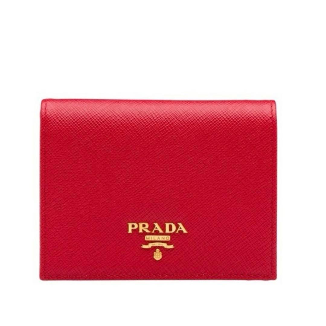 PRADA サフィアーノレザー 財布　赤