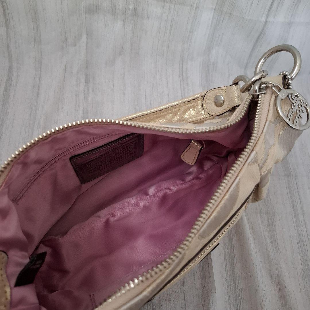 極美品◇COACH ポピー シグネチャー 2way ハンドバッグハーフ y2k