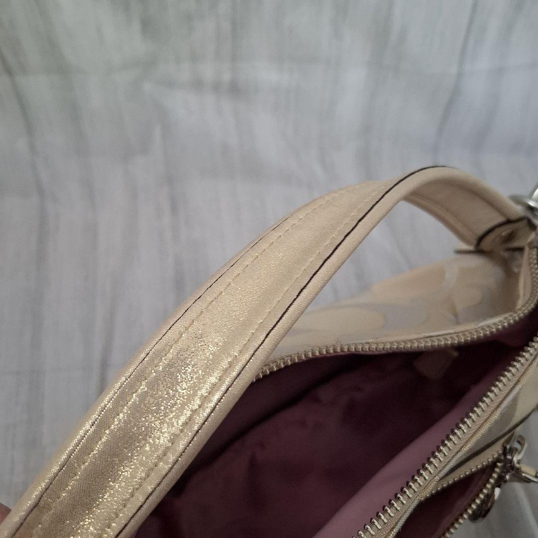 極美品◇COACH ポピー シグネチャー 2way ハンドバッグハーフ y2k