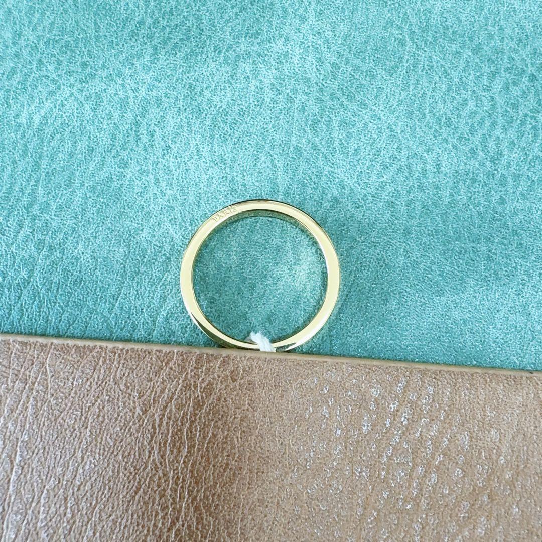 ラスト１【新品】メゾン マルジェラ 指輪 ロゴ シルバーリング ゴールド 09