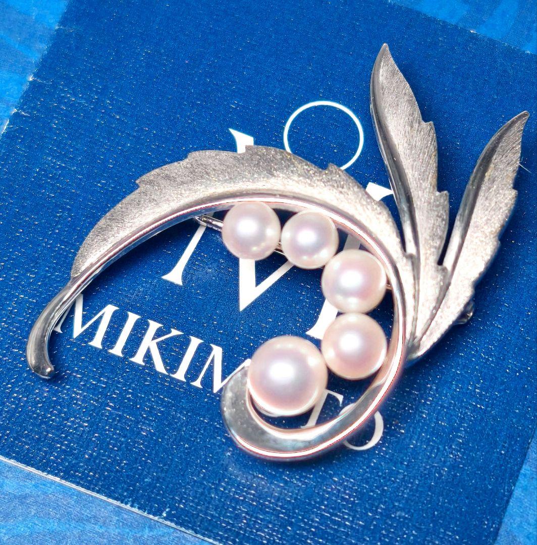 【美品 最高級!!】ミキモト ブローチ パール フォーマル 5珠 皇室御用達