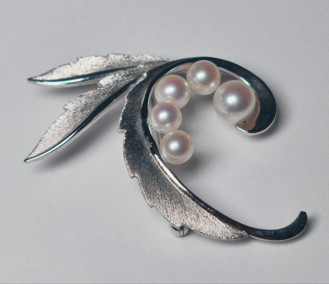 【美品 最高級!!】ミキモト ブローチ パール フォーマル 5珠 皇室御用達