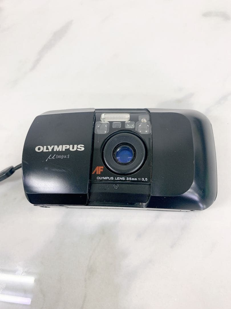 ＋OLYMPUS μ (ミュー) ブラック　初代 オリンパス　フィルムカメラ