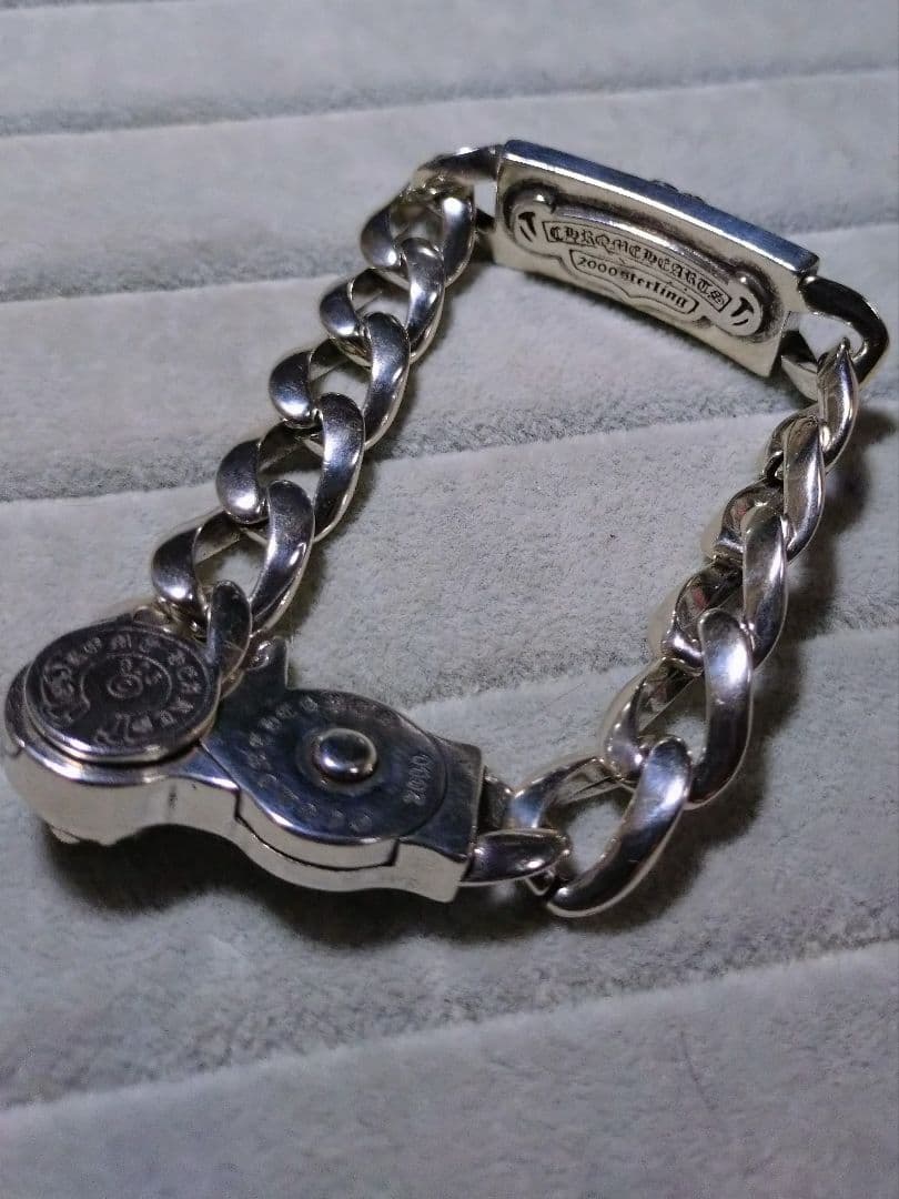 silver 925 メンズ ダガーブレスレット 剣 重厚 22cm 刻印有り