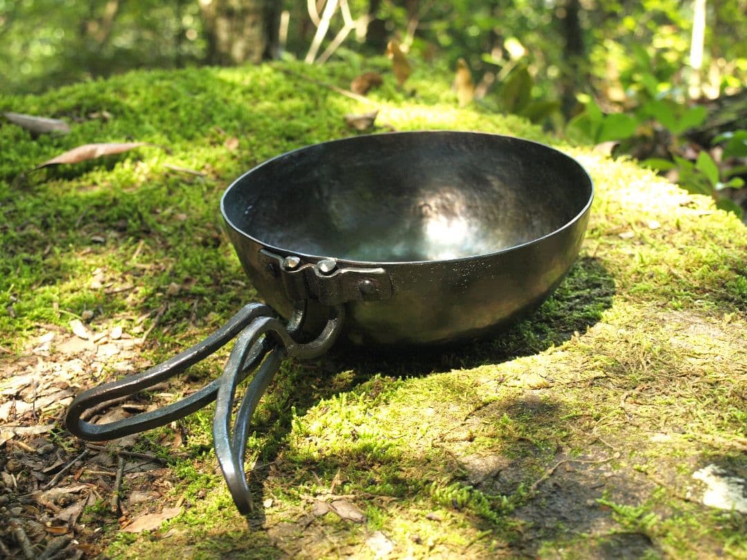 鍛鉄のラウンドカップ１６０ククサシェラカップキャンプ道具キャンプギアソロキャンプ