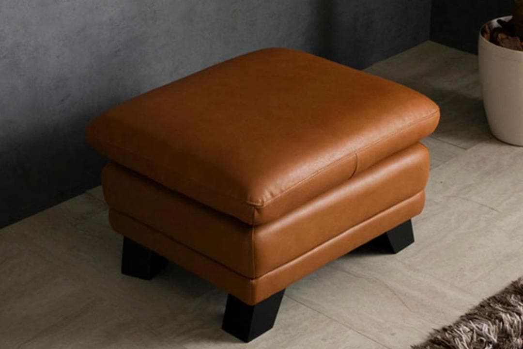 オットマン 本革 キャメル スツール 足置き