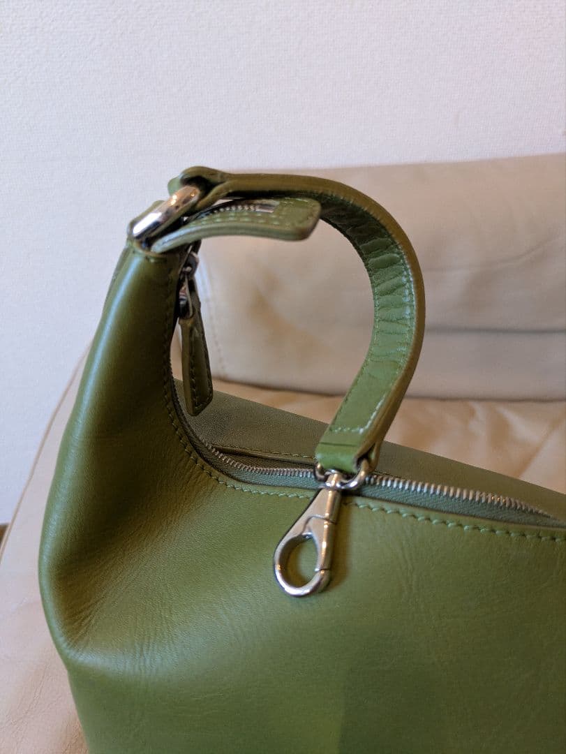 新品未使用　Patina HIROFU イタリア製　バッグ　モスグリーン 巾着