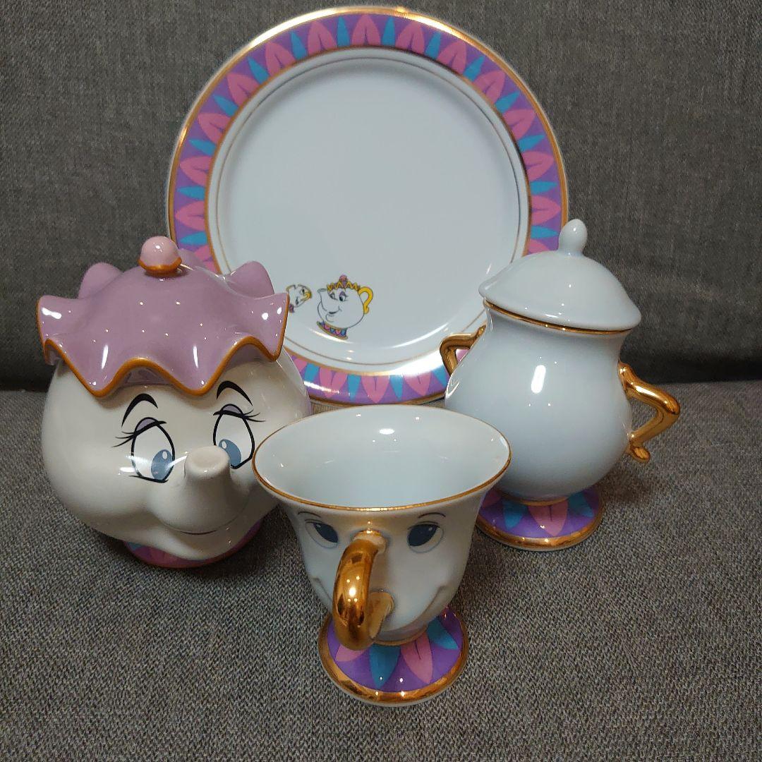 ディズニーリゾート　美女と野獣　ポット婦人　ティーセット4点セット
