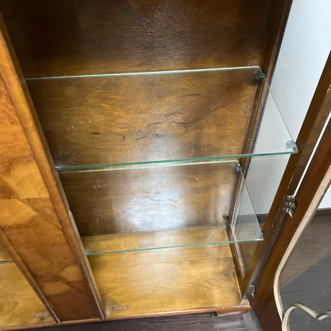 アンティーク　ビンテージ　英国　ショーケース　キャビネット 飾り棚　京都レトロ