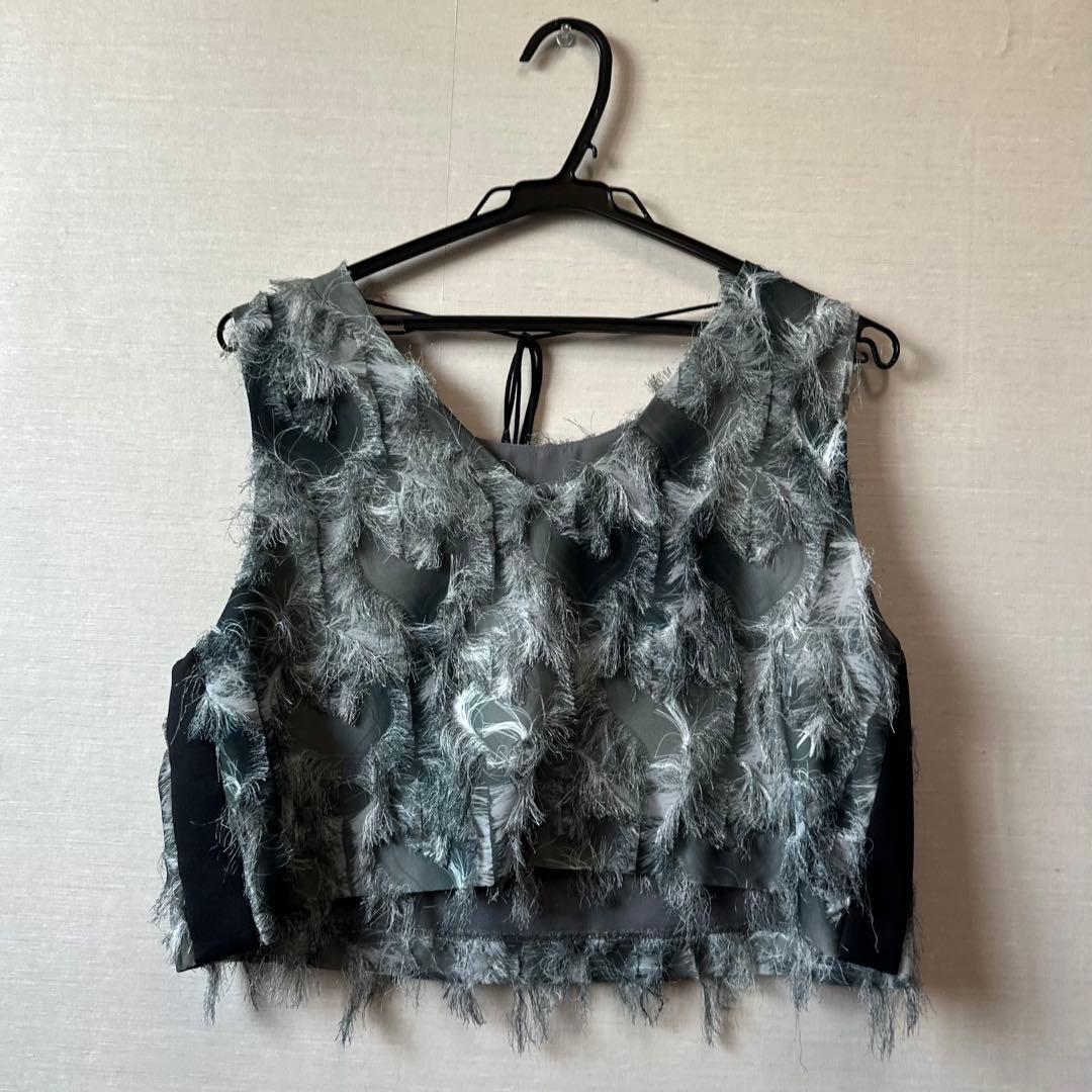 adam et rope フリンジプリントトップス