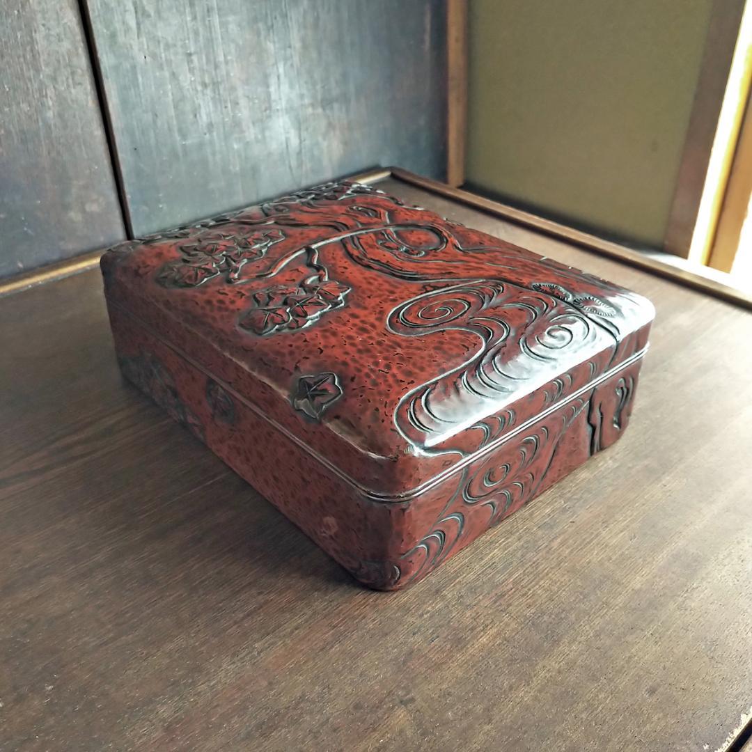 鎌倉彫　アート 本アンティーク　後藤斎宮（博古堂）箱物　文箱・硯箱