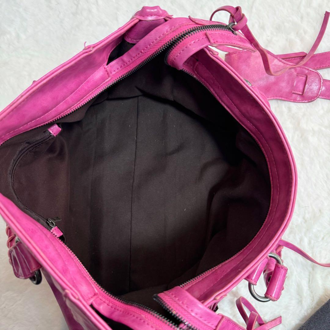 BALENCIAGA シティ city 風　ハンドバッグ　2way ピンク