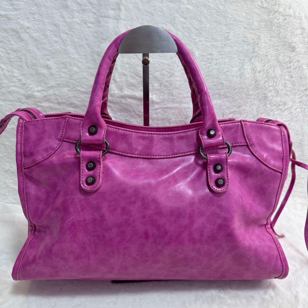 BALENCIAGA シティ city 風　ハンドバッグ　2way ピンク
