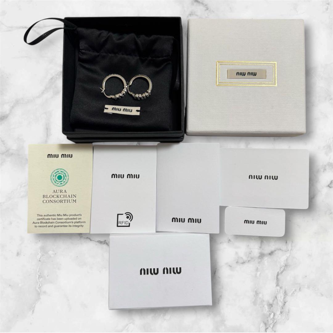 MIUMIUミュウミュウ ピアス 5IO058 2DNC ロゴ入り