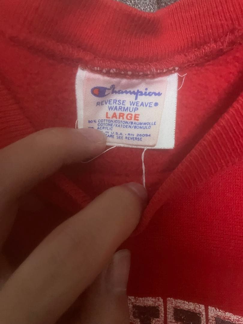 古*ト様 80s チャンピオン リバースウィーブ 3段プリント バスケ トリコタ