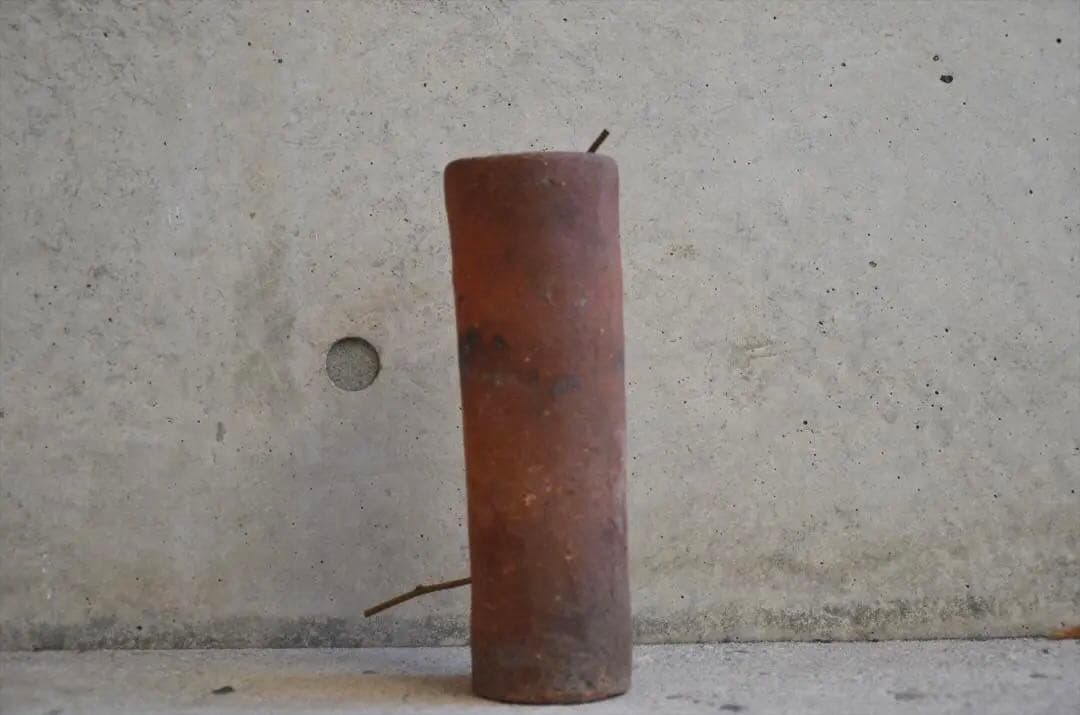 江戸初期　常滑　筒花生　花器　骨董品　アンティーク　g