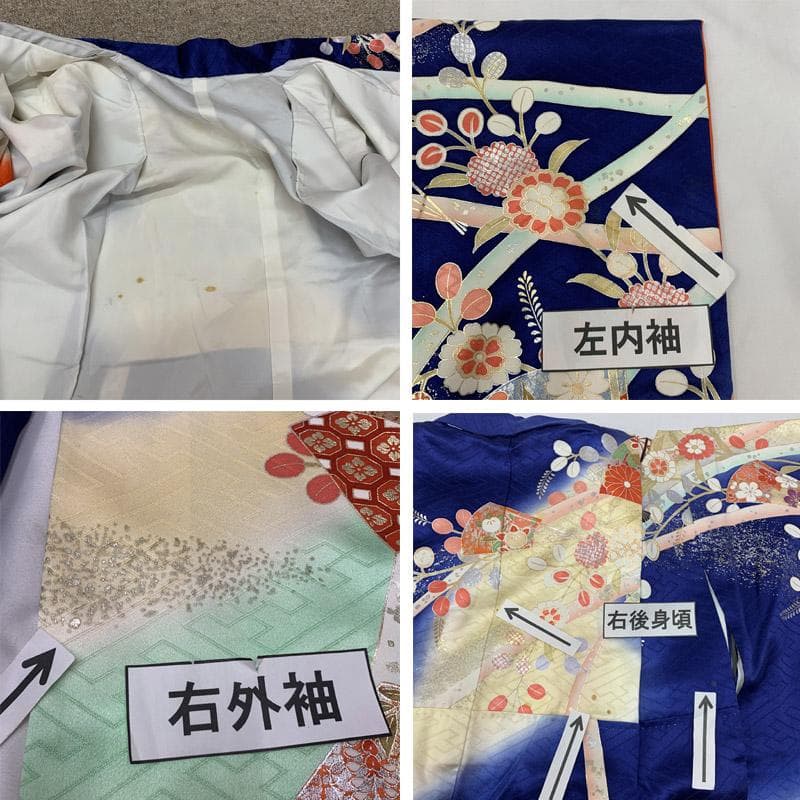 505ag17,赤いしごき■七五三 七歳 女児 着物&袋帯&長襦袢 扇 萩■