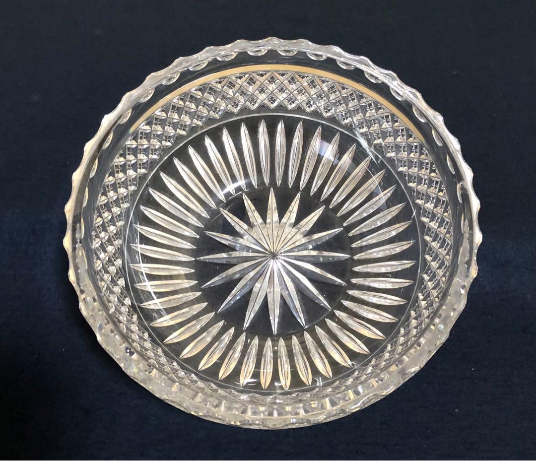 《R》茶道具 硝子 水指 カットガラス ボウル　250714E2