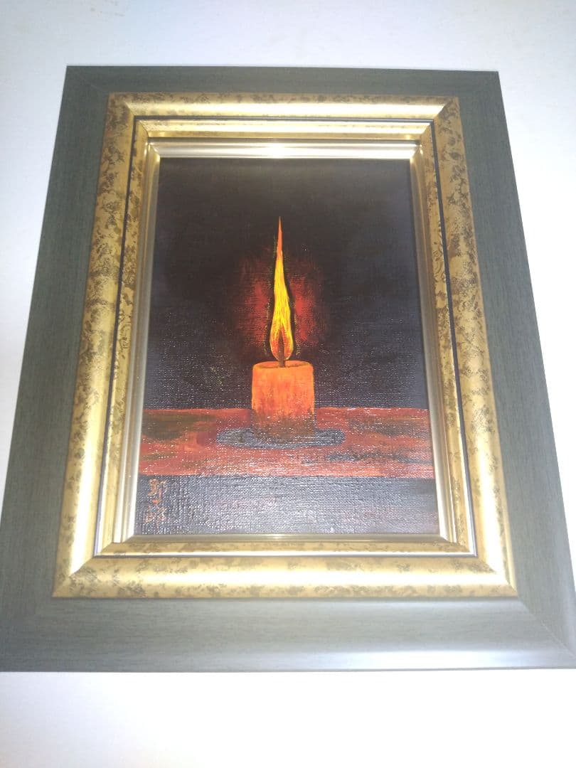 高島野十郎、絵画、油彩SM号、蝋燭、肉筆、新品額縁、鴨居玲、山下清、佐伯祐三。