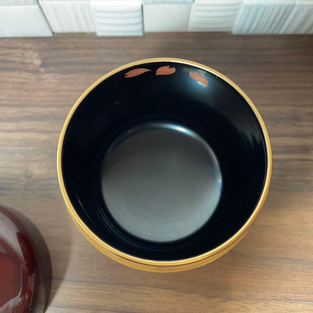 【茶道】大棗　夜桜蒔絵　吉田華正