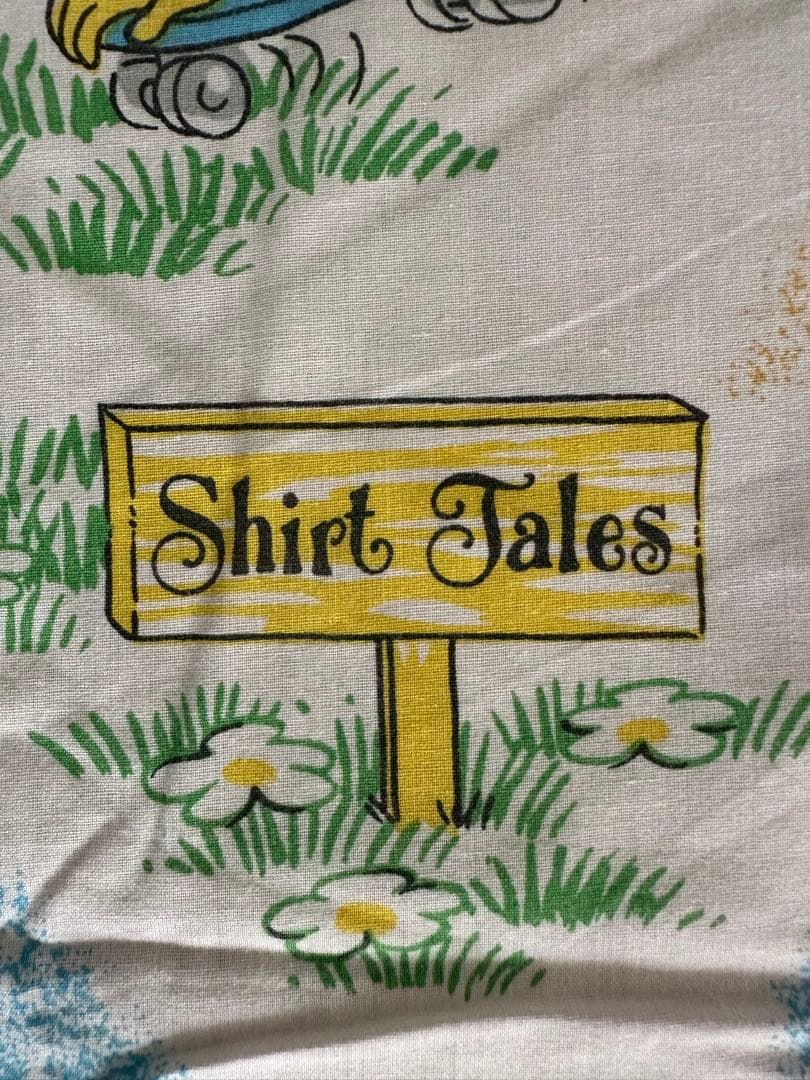 アニマル動物柄ヴィンテージ  シーツ　ムチャチャkeikiiiブーフーウー古着