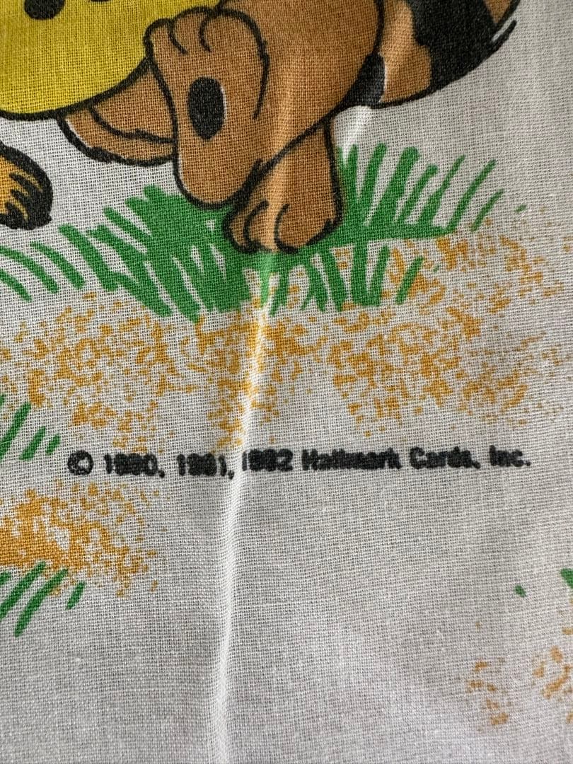 アニマル動物柄ヴィンテージ  シーツ　ムチャチャkeikiiiブーフーウー古着