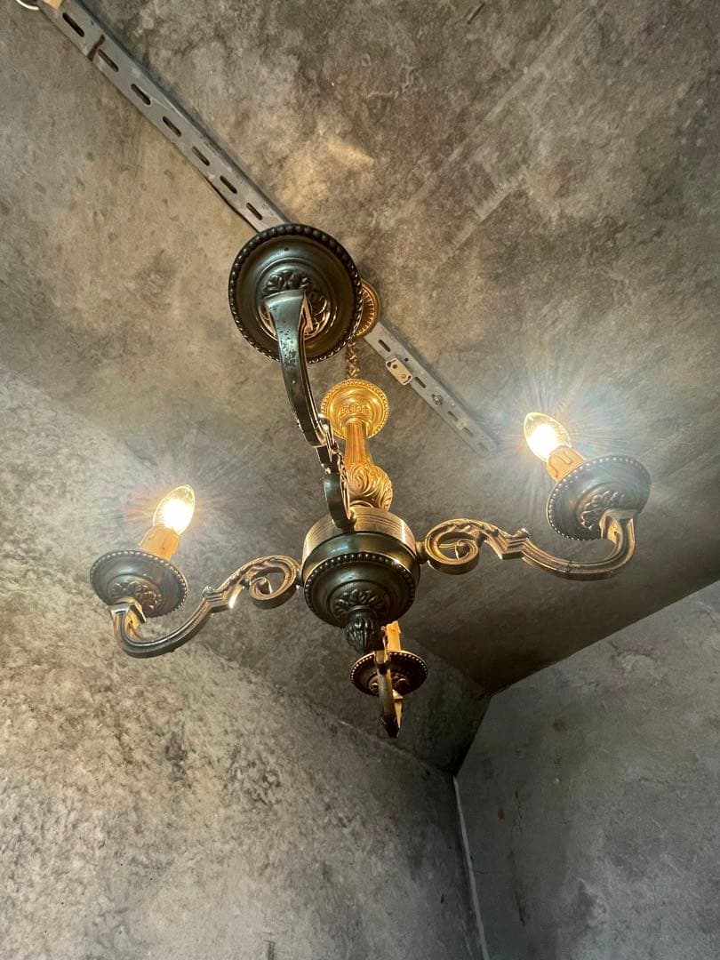 4c. サービスプライス！フランス アンティーク シャンデリア 4灯 キャンドル