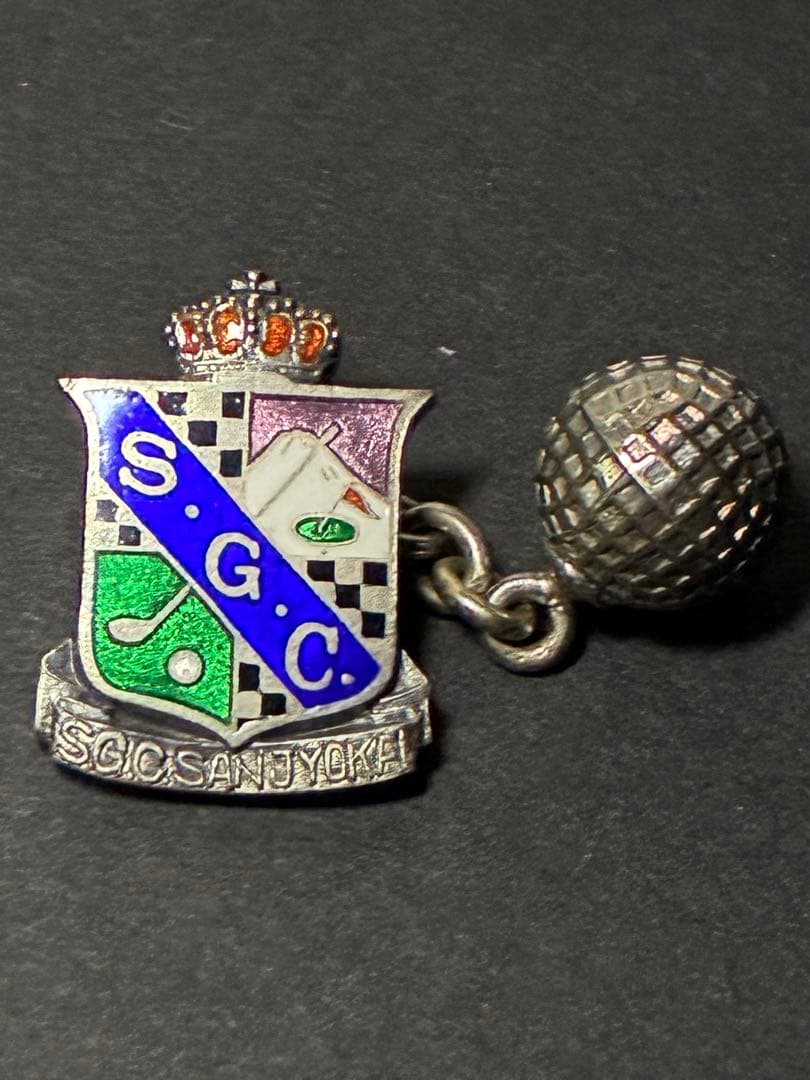 純銀製 ゴルフ記念アクセサリー SGC 大西錦綾堂製｜スポニチゴルファーズ倶楽部