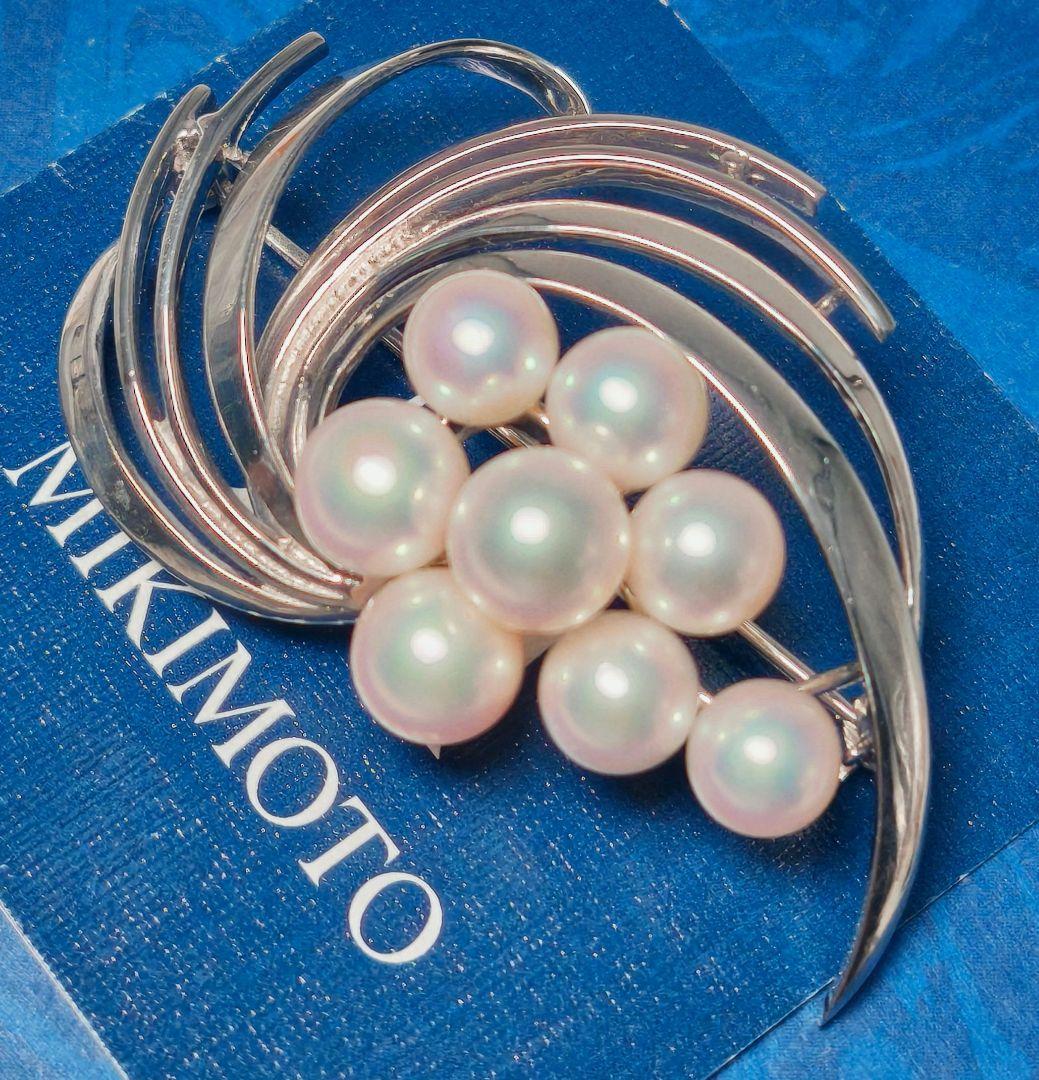 【極美品 最高級!!】ミキモト ブローチ パール フォーマル 8珠 皇室御用達