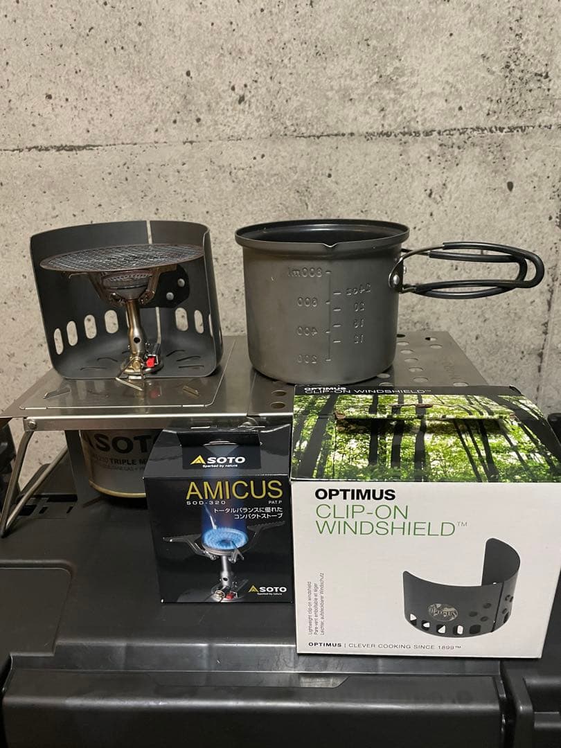 n-project折畳式テーブル、sotoアミカス、Optimus 風防他