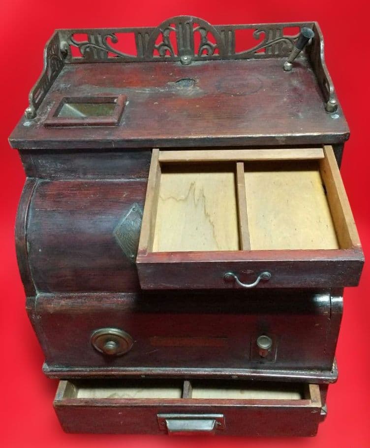 古道具 アンティーク 木製レジスター 昭和7年 5月特許 九五ハ七九號