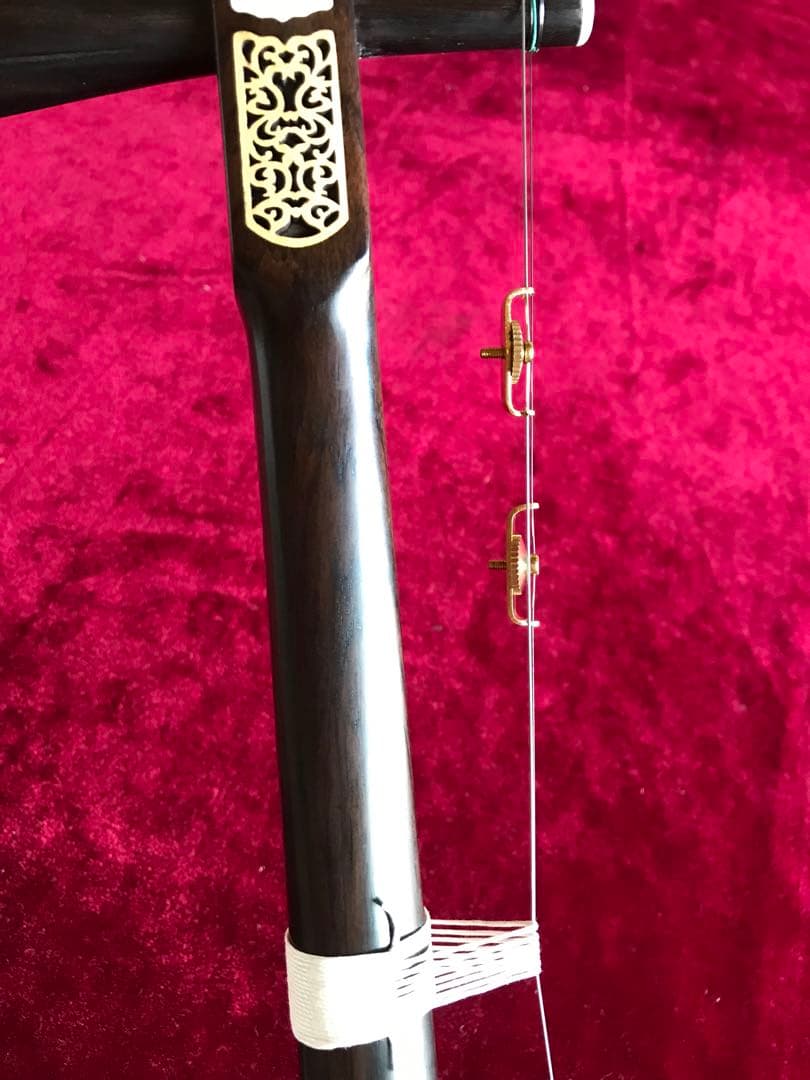 Sun専用.格安・二胡★上級黒檀★黄建洪製作★十年保証★二胡必需品セット