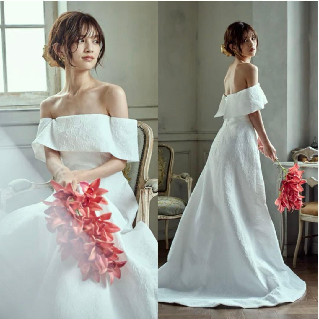 dressproduction オフショルダー ウェディングドレス W277